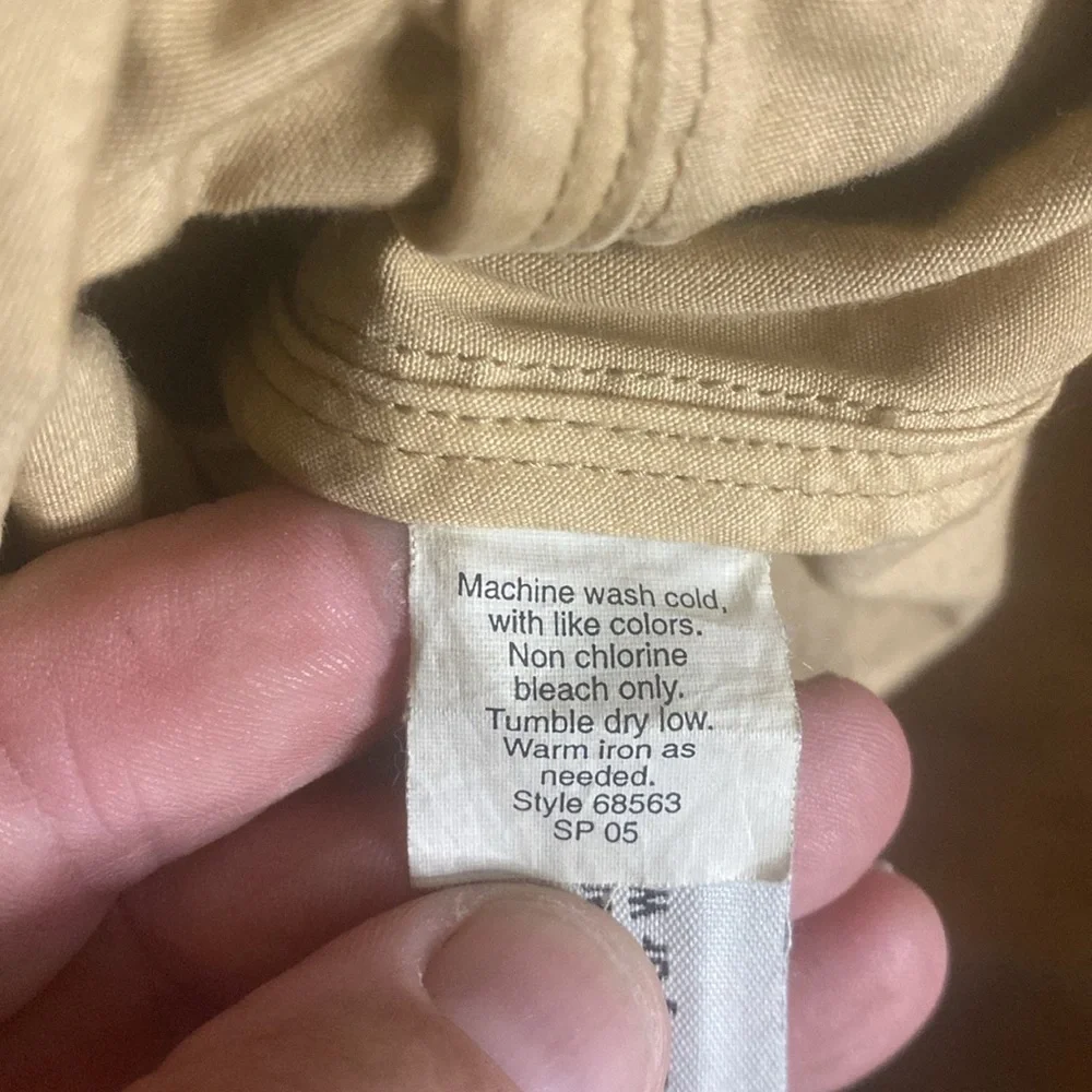 J. Crew tan chore coat size large button flap pockets